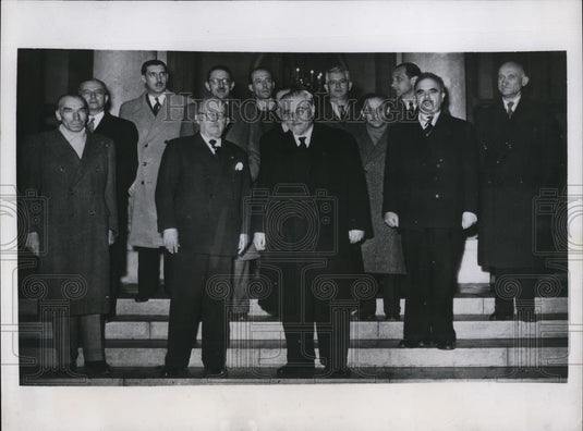 1946 Press Photo French Cabinet Vincent Auriol & Premier Paul Ramadier - Historic Images