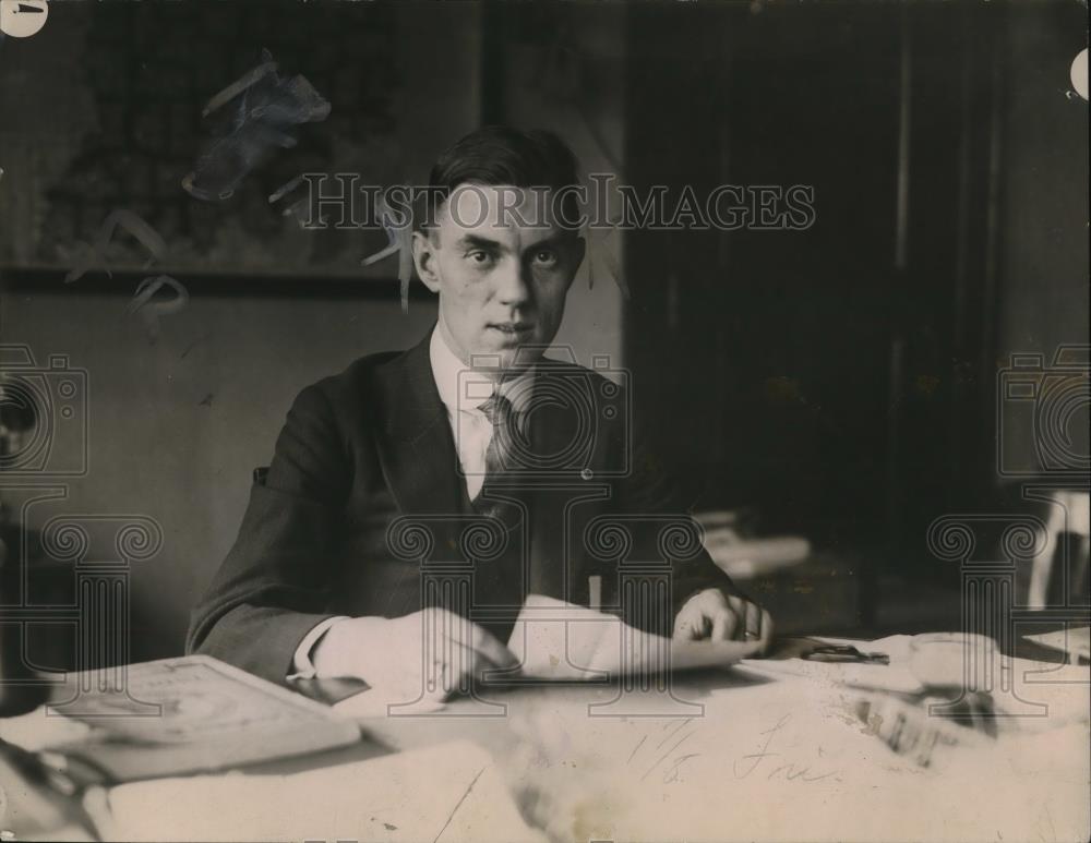 1919 Press Photo Charles F Sheridan Asst National Adjutant &amp; War Risk Director - Historic Images