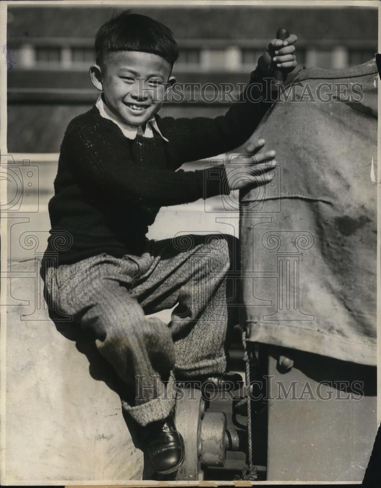 1931 Press Photo American born Bill Seki en route to Osaka, Japan - Historic Images