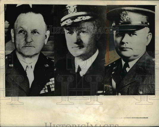 1944 Press Photo Grunert, Murfin and Russell to investigate Pearl Harbor attack - Historic Images