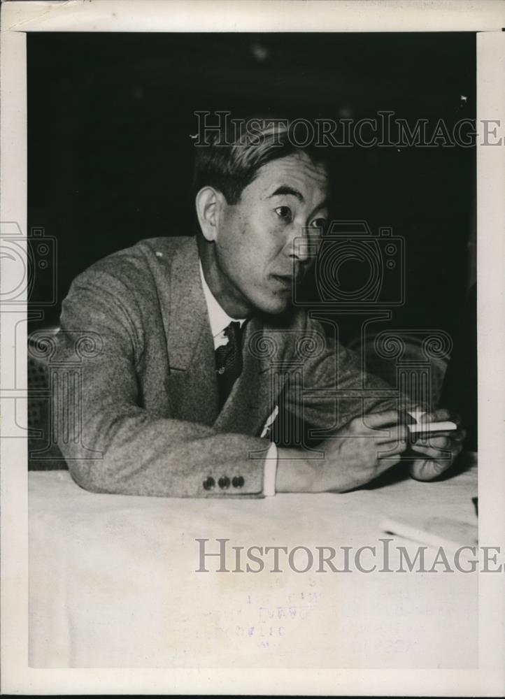 1937 Press Photo Tamao Sakamoto New Chief Secretary of Japanese Embassy - Historic Images