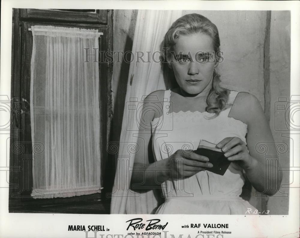 1968 Press Photo Maria Schell in Rose Bernd - Historic Images