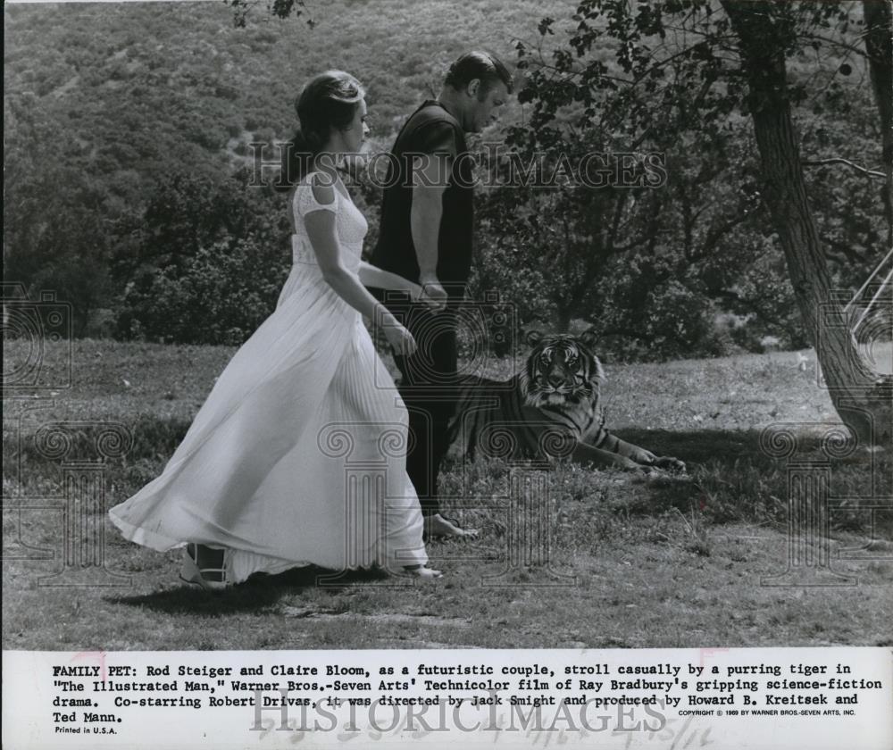 1969 Press Photo Claire Bloom Rod Steiger The Illustrated Man - Historic Images