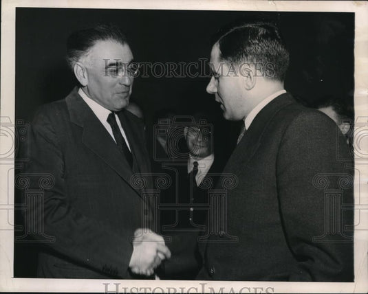 1947 Press Photo Andrei A Gromyko & Rabbi Dr Abba Hillin Silver of Cleveland - Historic Images