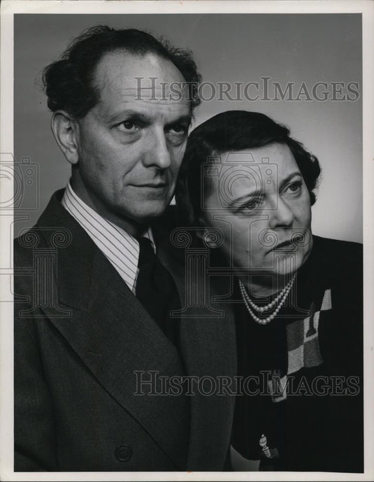 1951 Press Photo Joseph Schielkraut & June Walker - Historic Images