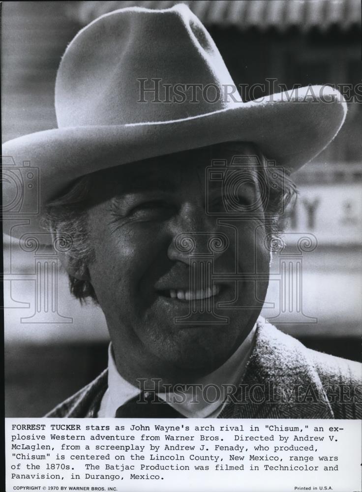 1970 Press Photo Forrest Tucker in Chisum - Historic Images