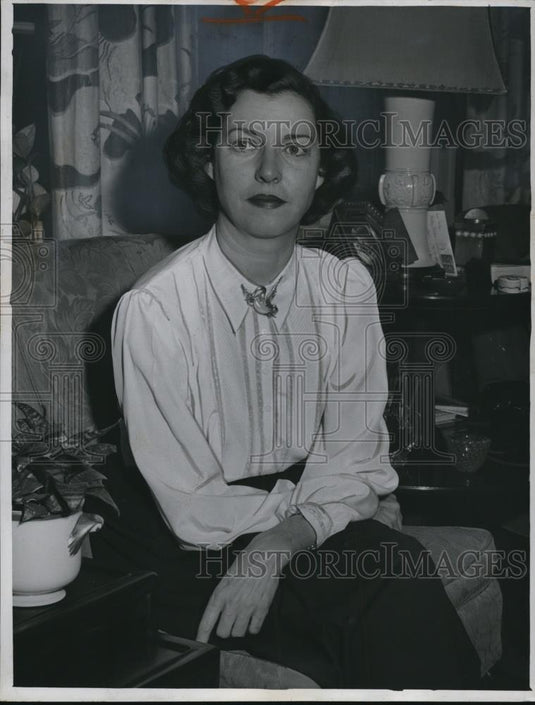 1950 Press Photo Mrs. Francis M. Sherwin, Waite Hill, Willoughby - Historic Images