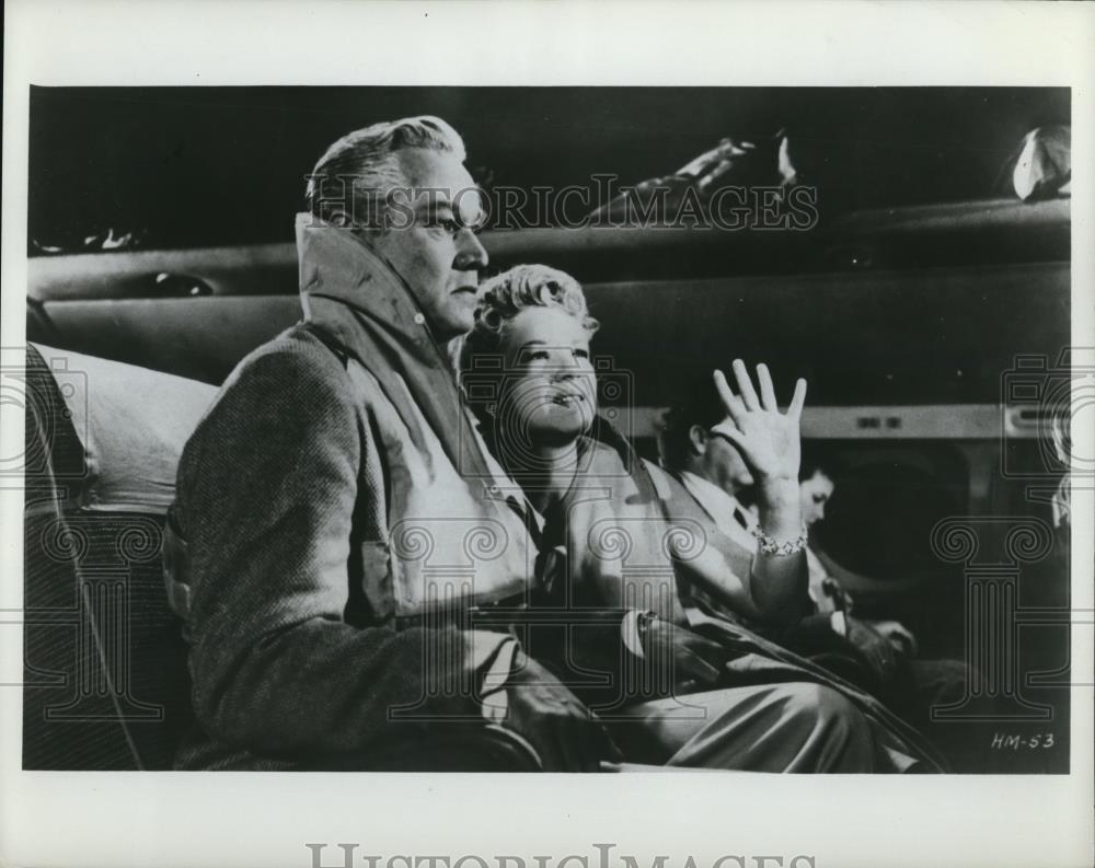 1971 Press Photo Claire Trevor & David Brian in The High and Mighty - Historic Images