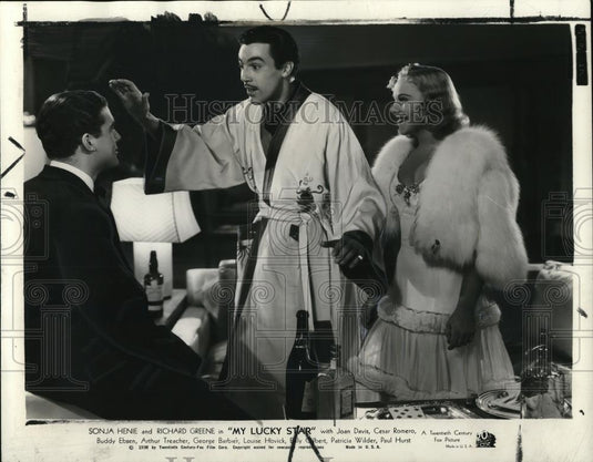 1938 Press Photo Sonja Henie & Richard Greene in My Lucky Star - Historic Images