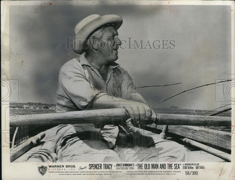 1967 Press Photo Spencer Tracy in The Old Man and the Sea - Historic Images