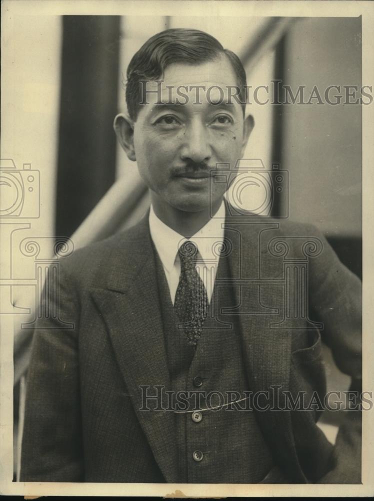 1932 Press Photo Mr. Hiroshi Saito arriving from europe - Historic Images