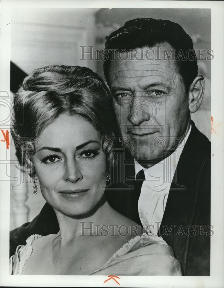 1969 Press Photo William Holden and Victoria Shaw star in Alvarez Kelly - Historic Images
