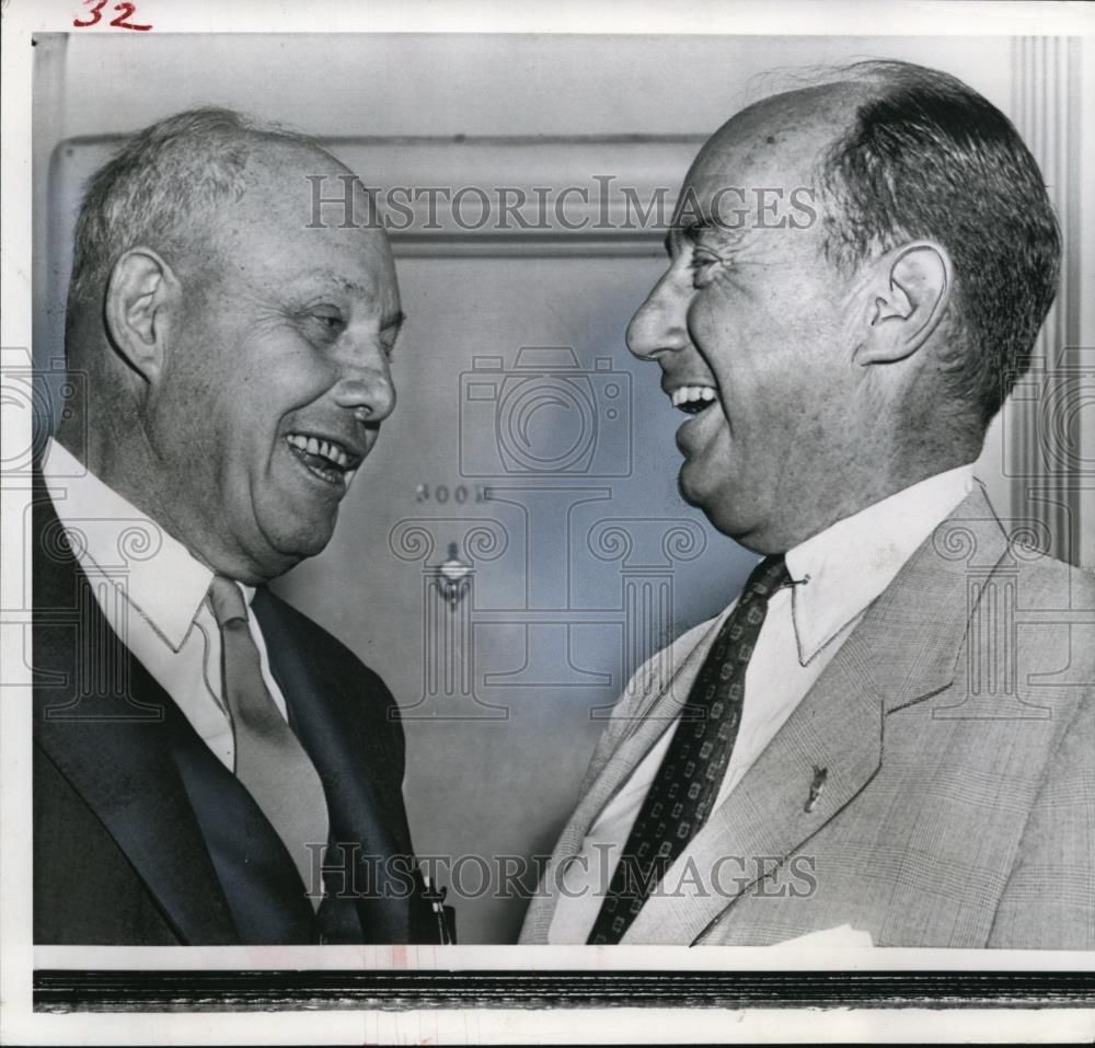 1956 Press Photo George Meany and Adlai Stevenson - Historic Images