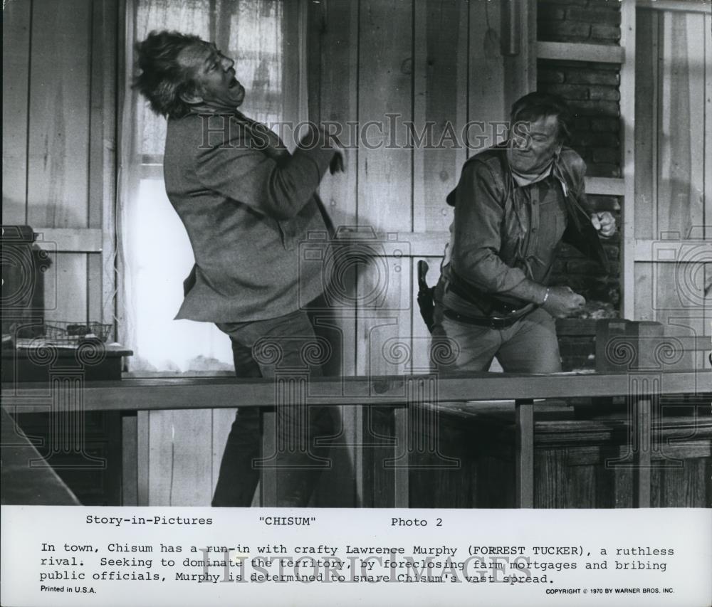 1970 Press Photo Forrest Tucker in Chisum - Historic Images