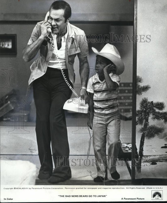 1978 Press Photo Paramount presents The Bad News Bears Go To Japan with Tony - Historic Images