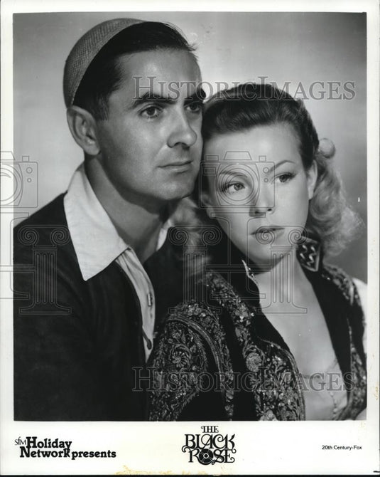 1982 Press Photo Twentieth Century Fox presents The Black Rose with Tyrone Power - Historic Images