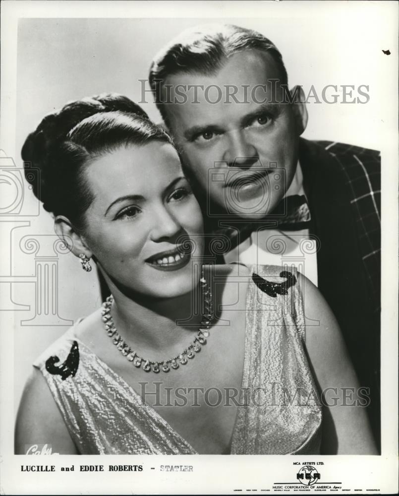 Press Photo Lucille and Eddie Roberts Singing Duo - Historic Images