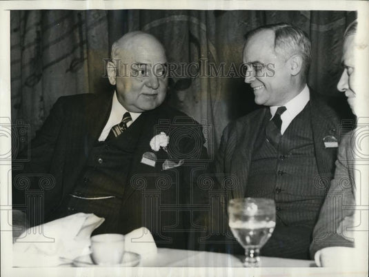 1939 Press Photo Mayor Angelo J Rossi of San Francisco & Mayor Harold Burton - Historic Images