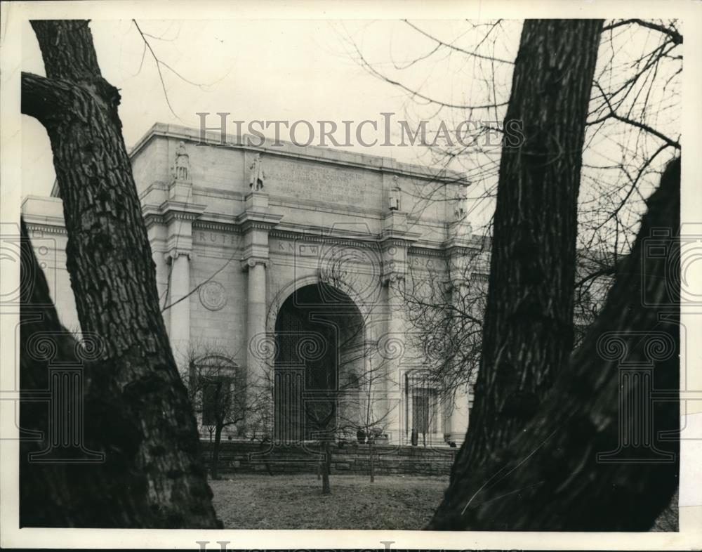 1930 Press Photo Memorial building in New York dedicated to President Roosevelt - Historic Images