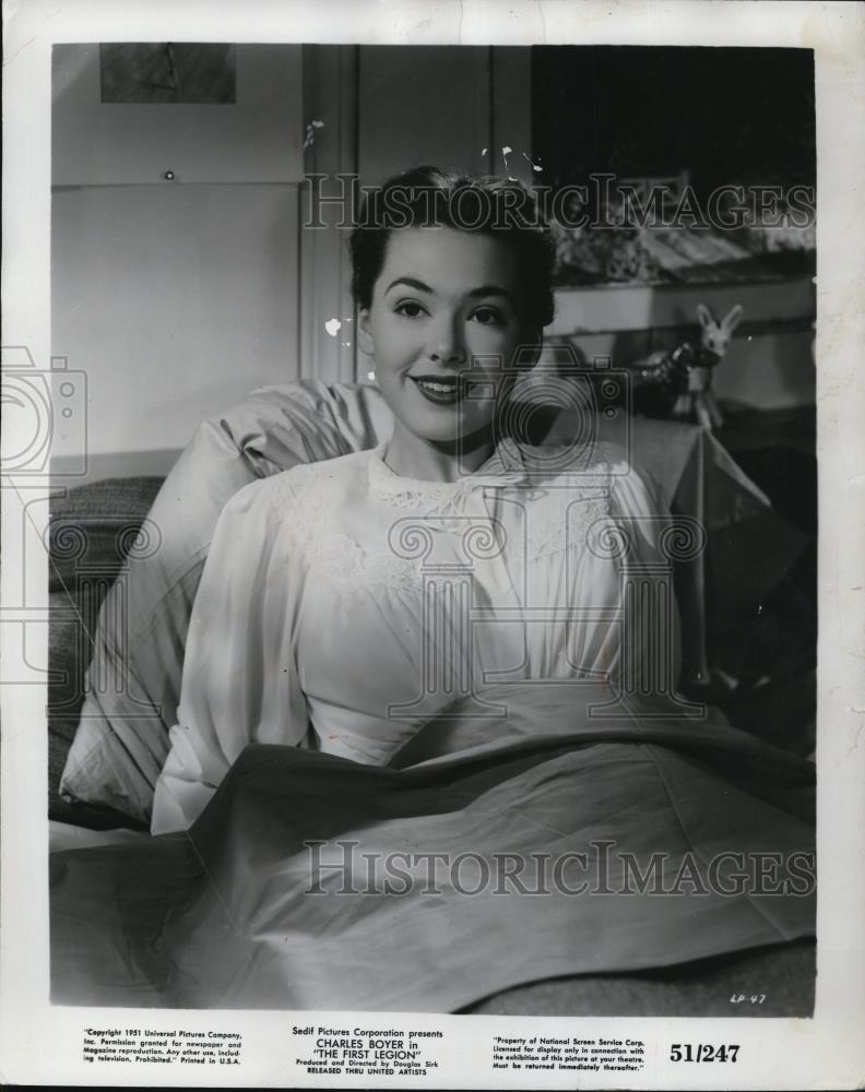 1951 Press Photo Barbara Rush in The First Legion - Historic Images