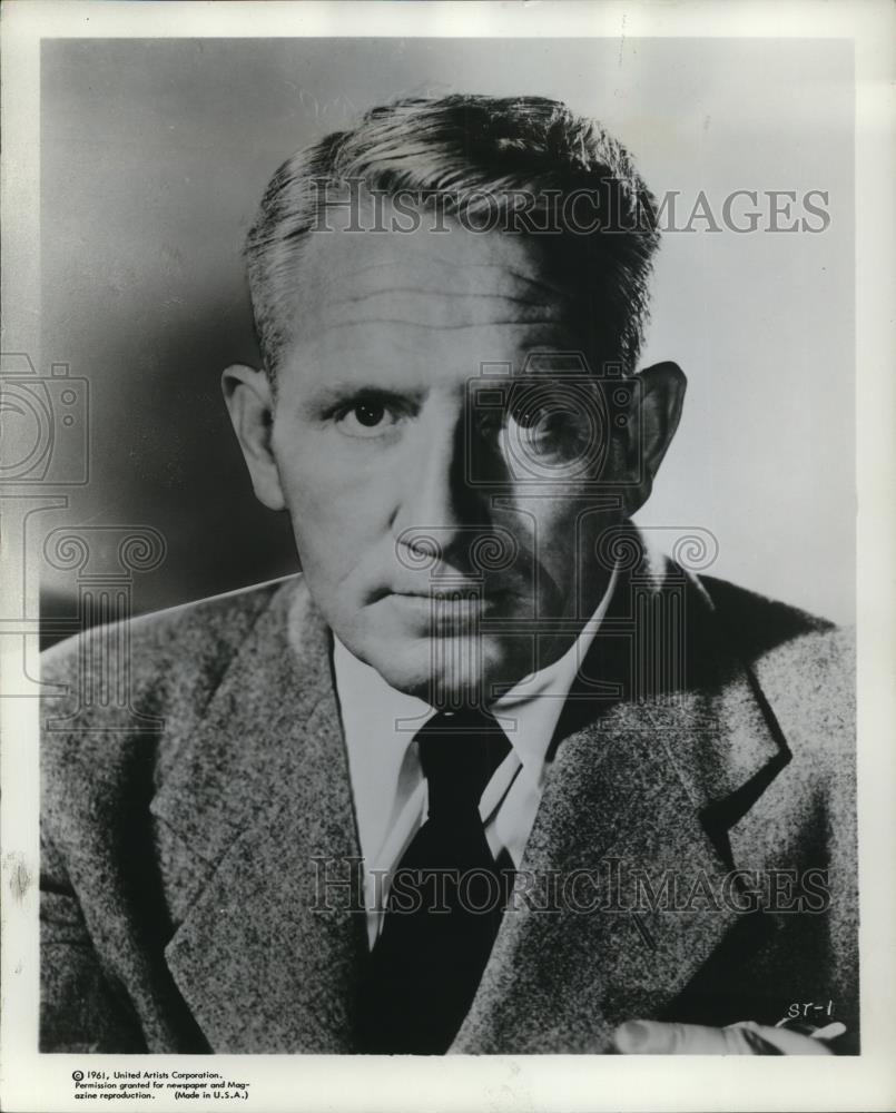 1961 Press Photo Spencer Tracy - Historic Images