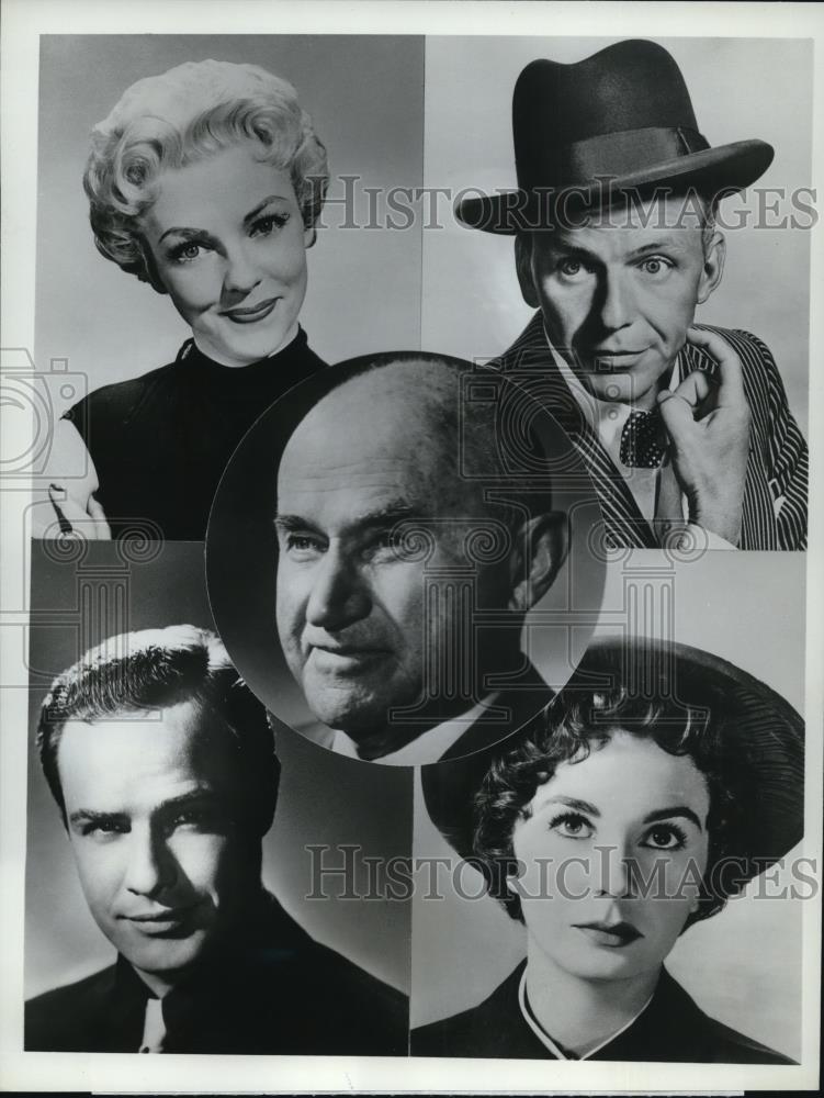 1967 Press Photo Samuel Goldwyn, Vivan Blaine & Cast of Guys & Dolls - Historic Images