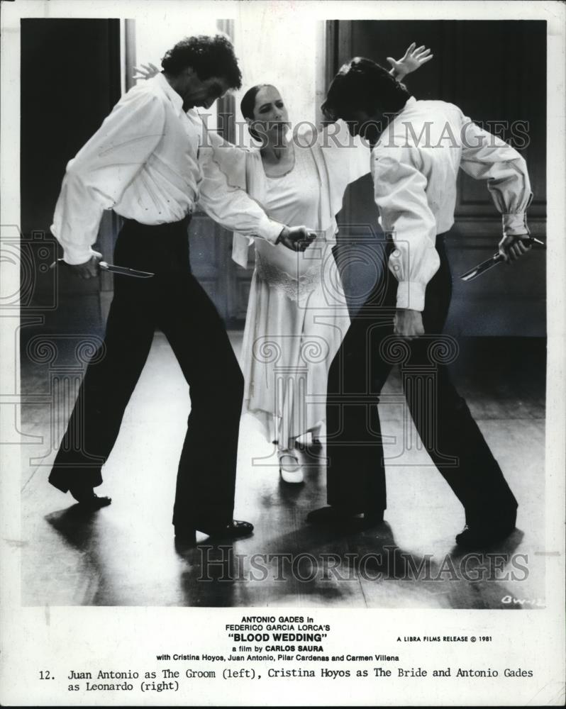 1984 Press Photo Juan Antonio, Cristina Hoyos in Blood Wedding - Historic Images
