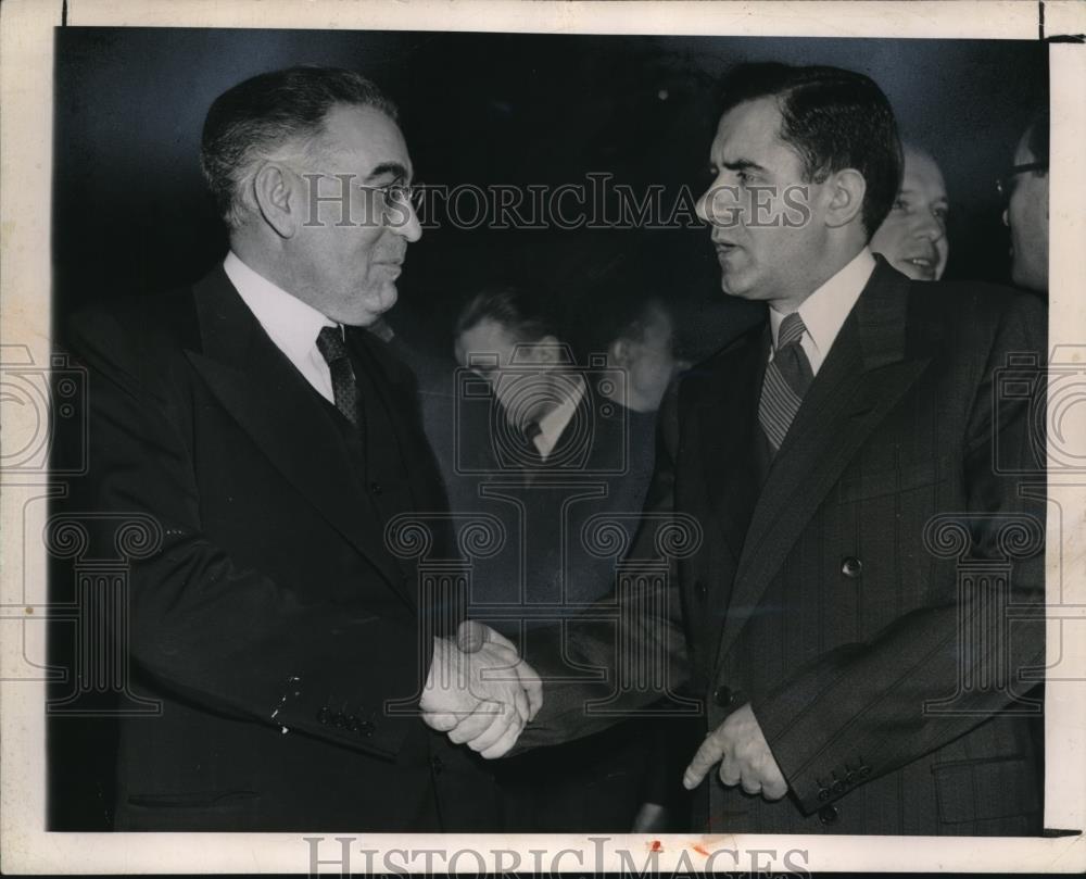 1948 Press Photo Andrei A Gromyko &amp; Dr Abba Hillin Silver of Cleveland - Historic Images