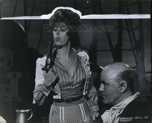 1967 Press Photo Jill St. John and Torin Thatcher star in The King's Pirate - Historic Images