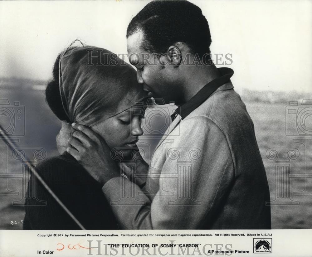 1974 Press Photo Joyce Walker and Rony in The Education of Sonny Carson - Historic Images