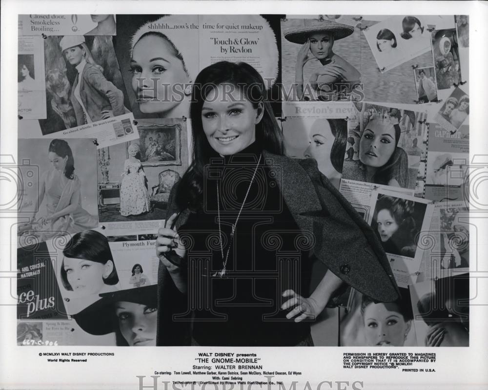 1967 Press Photo Cami Sebring in THe Gnome Mobile - Historic Images