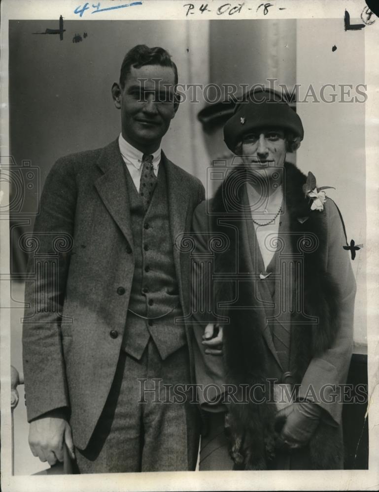1925 Press Photo Isabelle Rockefeller Marries Frederic Walker Lincoln - Historic Images