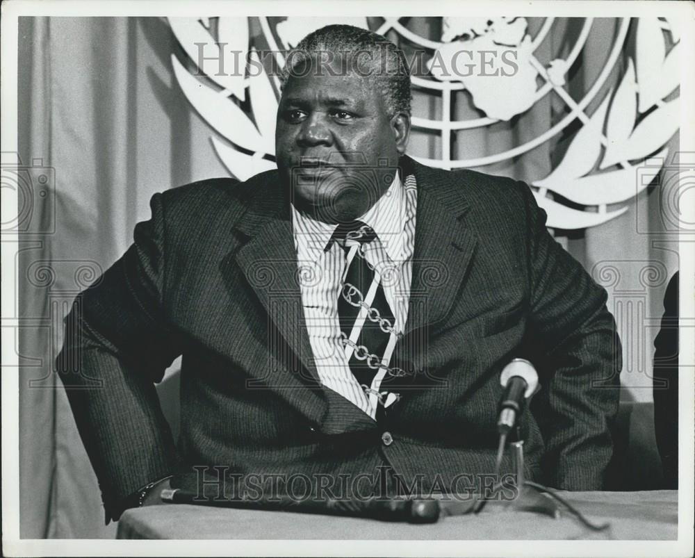 1979 Press Photo Zapu President Joshua Nkomo Press Conference - Historic Images