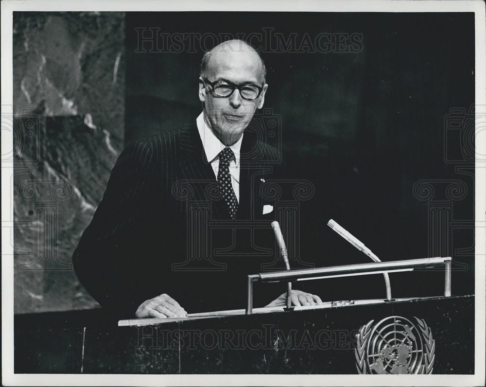 1978 Press Photo UN French President Valery Giscard D&#39;Estaing - Historic Images