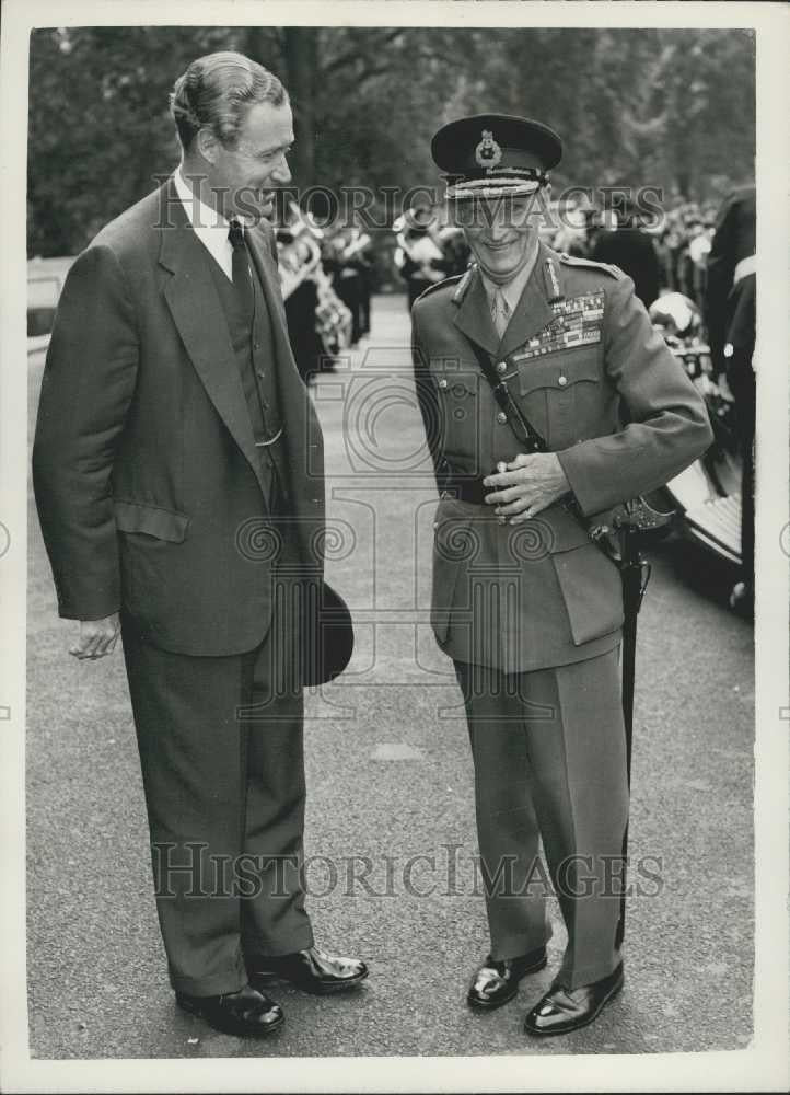 1958 Press Photo Viscount Bernard Montgomery Duncan Sandys Minister Defense - Historic Images