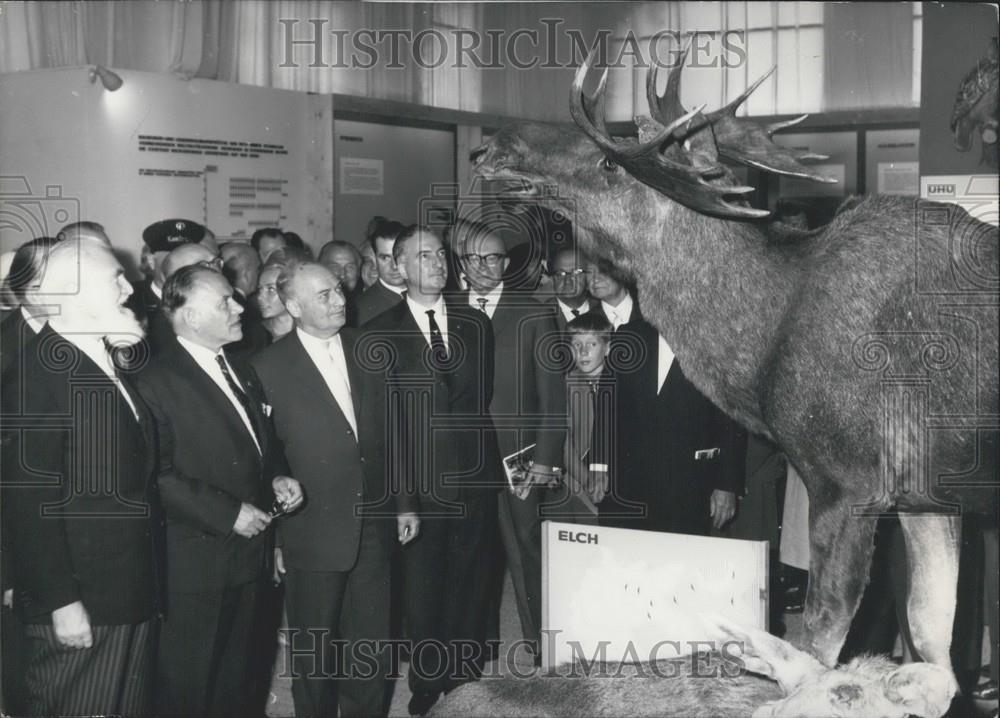 1963 Press Photo Bavarian Minister Doctor Aloys Hundhammer Eugen Gerstenmaier - Historic Images