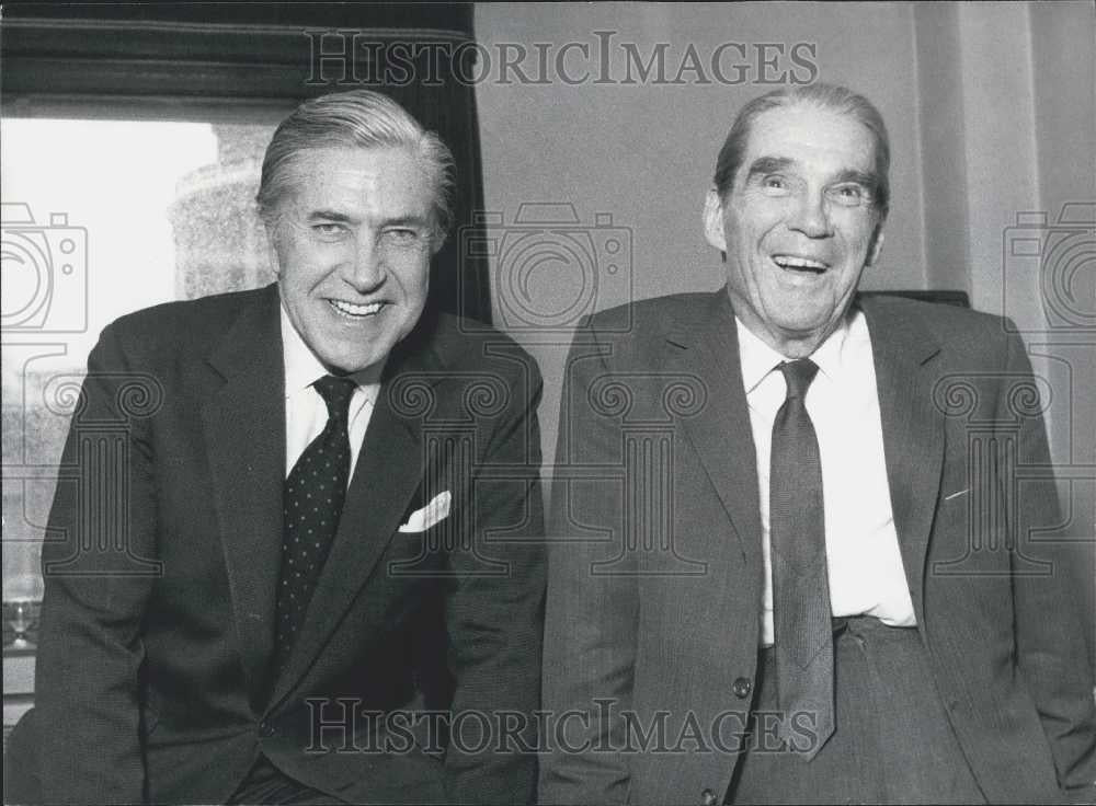 1980 Press Photo Daniel K. Ludwig Visits London - Historic Images