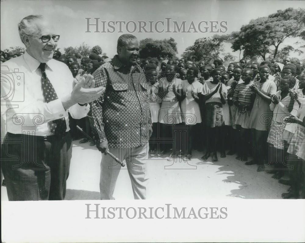 1978 Press Photo Joshua Nkomo ZAPO-Leader Former Prime Minister Poul Hartling - Historic Images