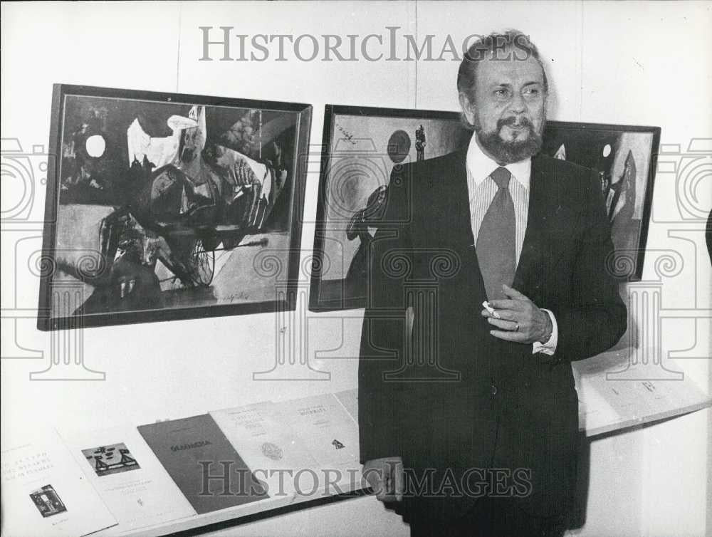 1979 Press Photo Greek Poet John Ristos&#39; 70th Birthday - Historic Images