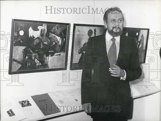 1979 Press Photo Greek Poet John Ristos' 70th Birthday - Historic Images
