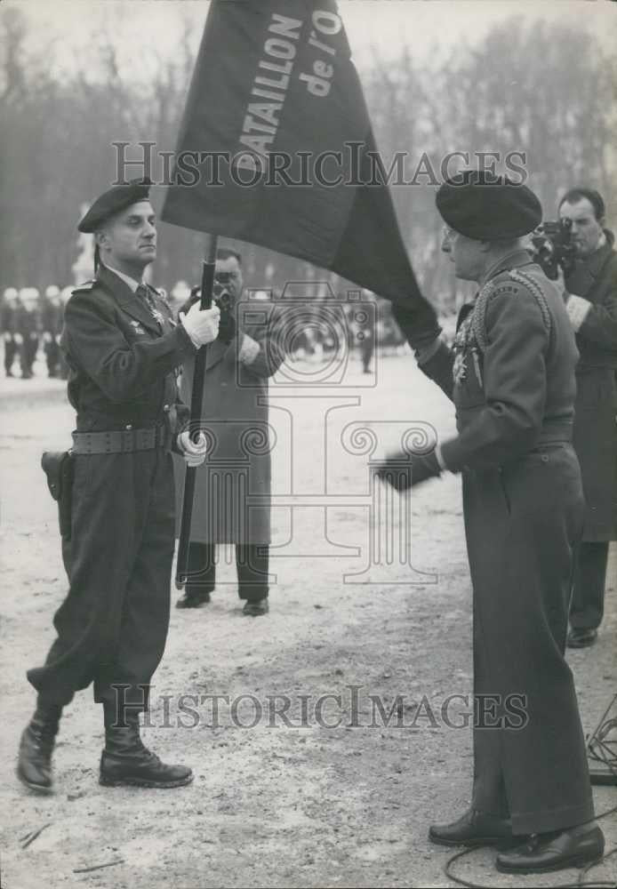 1953 Press Photo French UNO Batallion Commander Gen. Monclar - Historic Images