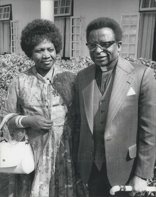 1979 Press Photo Bishop Muzorewa Becomes First Black Prime Minister Of Zimbabwe - Historic Images
