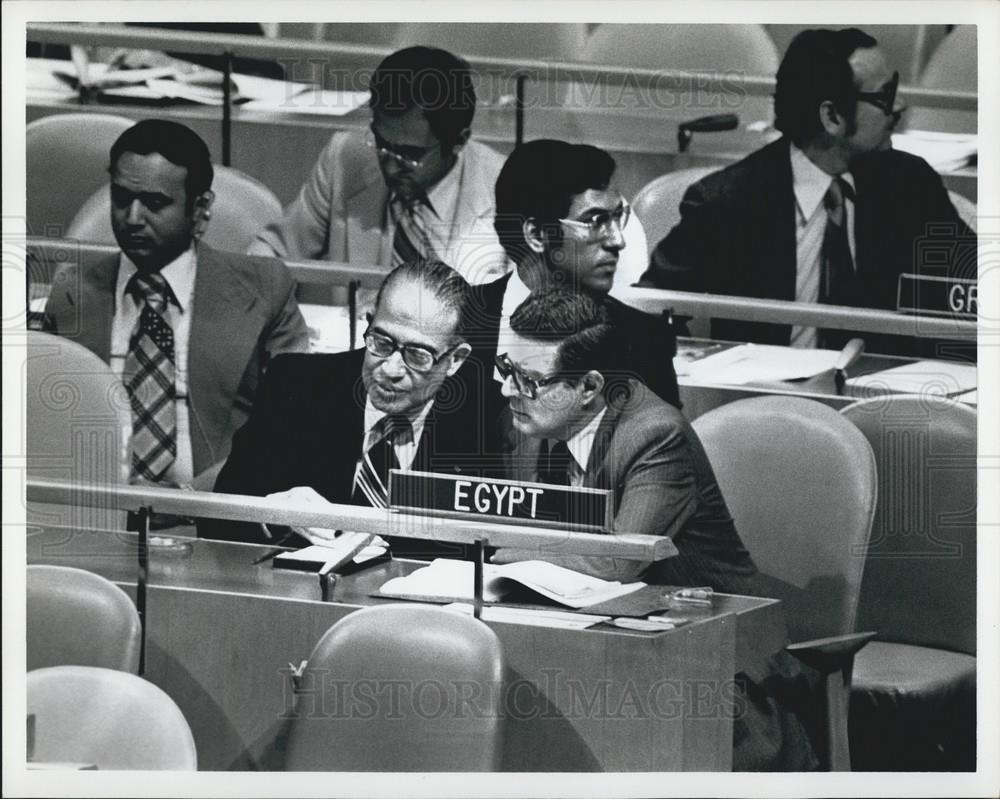 1978 Press Photo Perm Rep to UN Meguid, R - Egyptian F.M - Historic Images