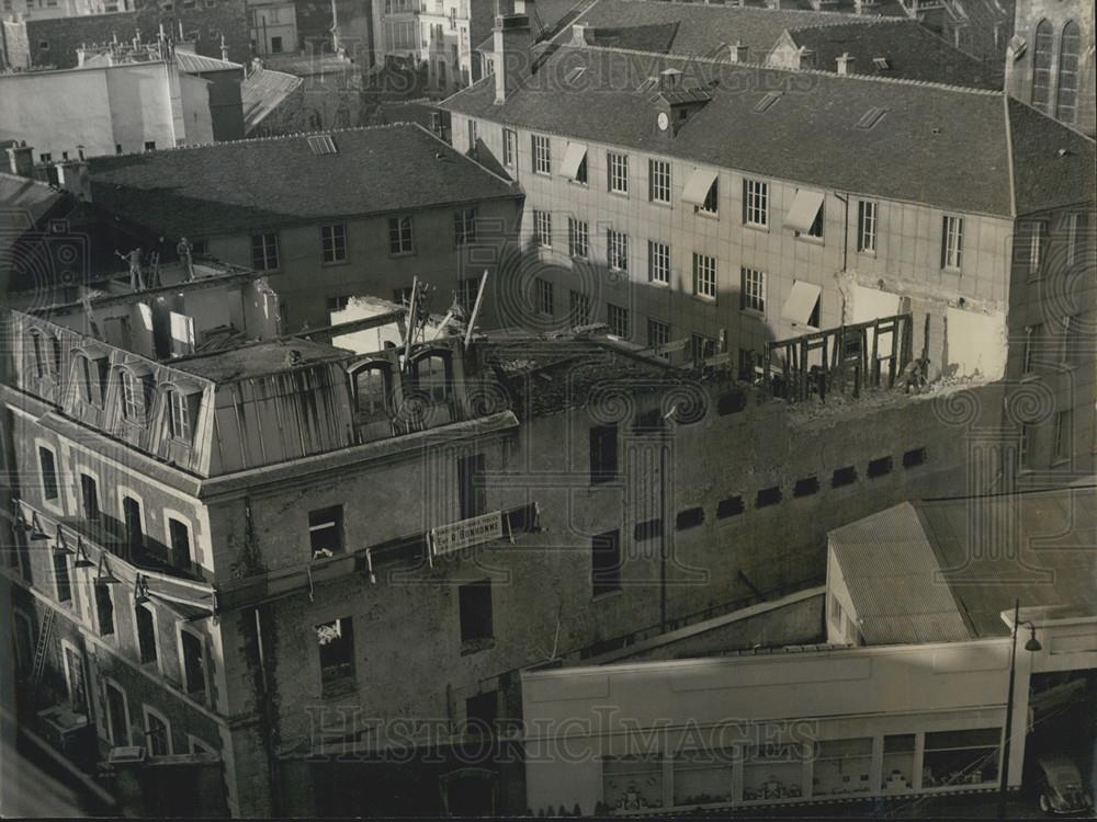 1961 Press Photo Cherche-Midi Military Prison Being Torn Down - Historic Images