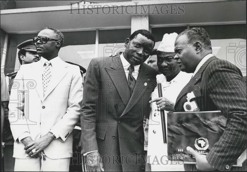 Press Photo OAU Summit Khartoum President Felix Malloum Gen. Granssingbe Eyadema - Historic Images