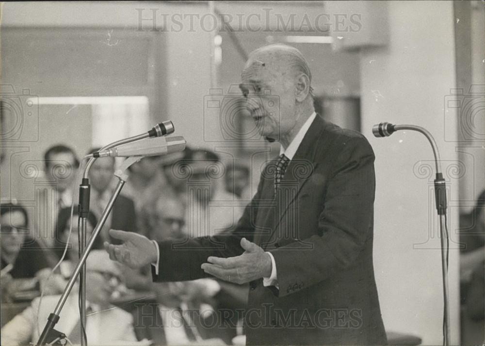 1977 Press Photo Greek Junta Trail,Mr. P. Kaneqopoulos - Historic Images