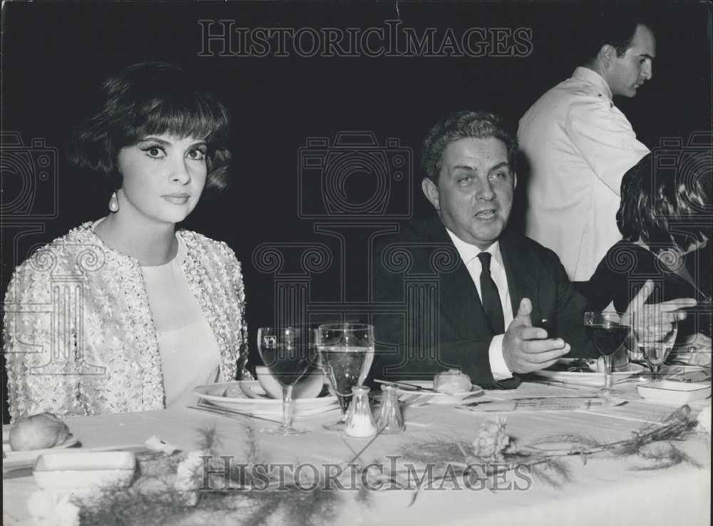 1964 Press Photo Gina Lollobrigida Attends Roman Association Dinner - Historic Images