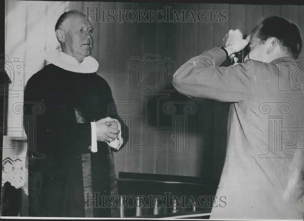 Press Photo Rev. Olaf Gautestad of Sogne parish, Norway - Historic Images