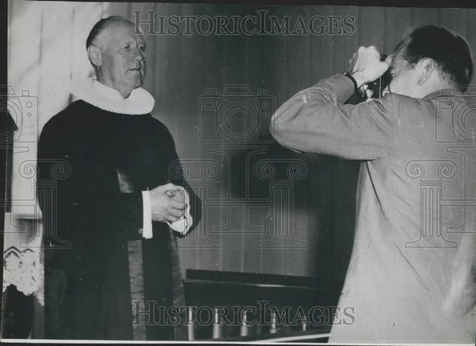 Press Photo Rev. Olaf Gautestad of Sogne parish, Norway - Historic Images