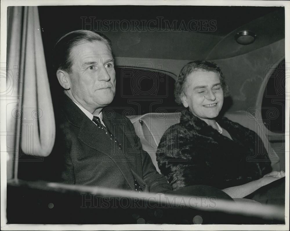 1956 Press Photo Governor Of Cyrus,Sir John Harding &amp; Lady Harding - Historic Images